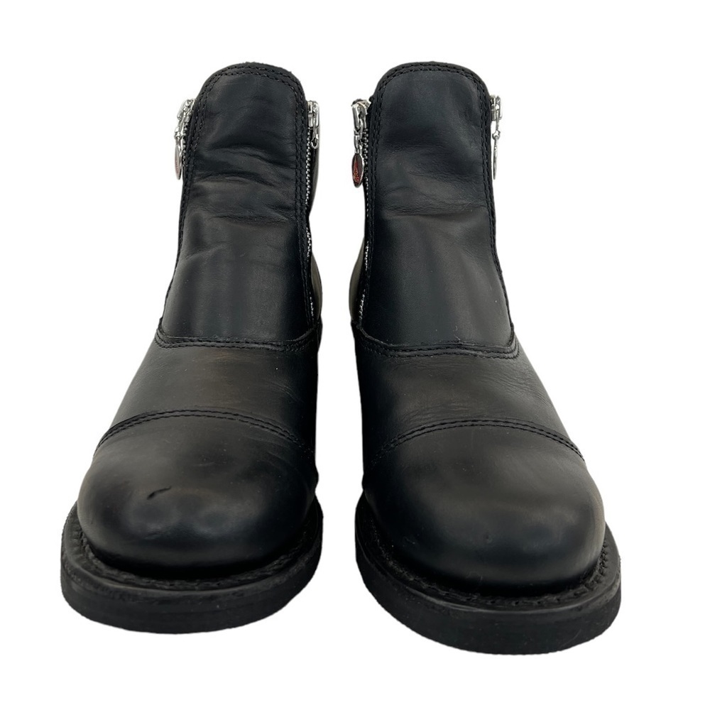 Red Wing Women’s Double Zip Black Leather Motorcycle Boots - Picture 5 of 16